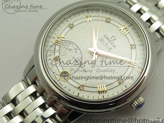 0712 De Ville Prestige Ladies 32.7mm SS MKF 1:1 Best Edition White Dial RG Markers on SS Bracelet MIYOTA Soft 7970
